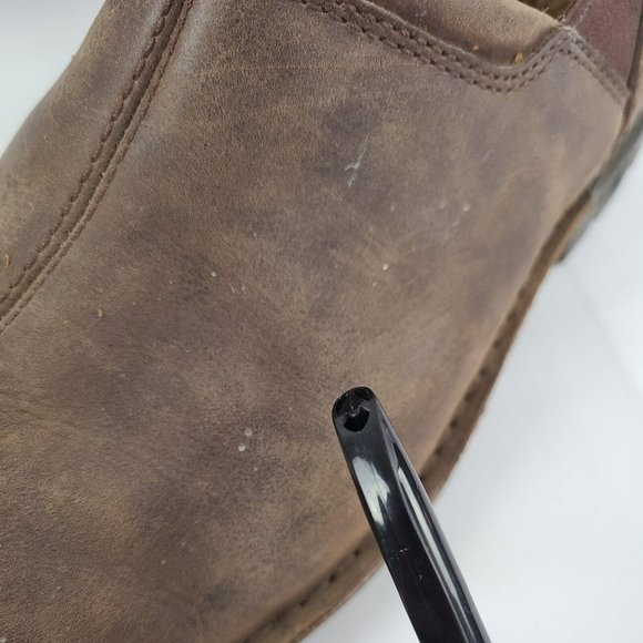 UGG Australia Dyersville Brown Sheepskin Leather Slip On Loafers Shoes Mens 11 - Picture 2 of 10